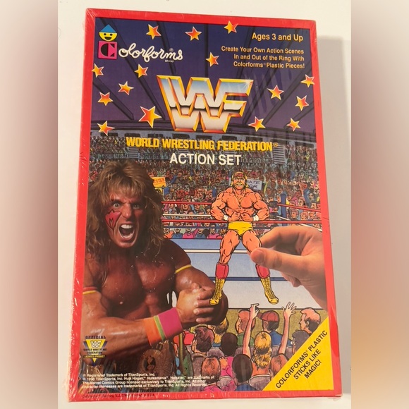 Colorforms Other - Vintage - WWF 1990 Action Set Coloforms Sealed